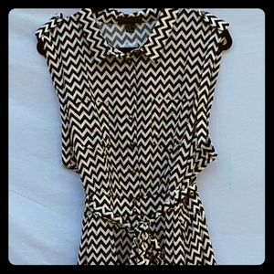 NWT Black and white herringbone dress 2x